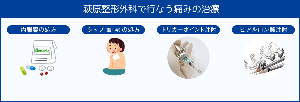 萩原整形外科で行なう痛みの治療